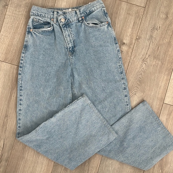 Stradivarius Stepped Waist Dad Jean Denim - Picture 2 of 4